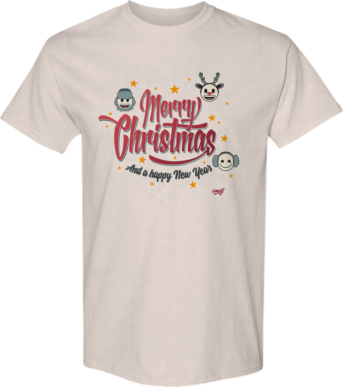 Merry Christmas And A Happy New Year Emoji T-Shirt product image 1