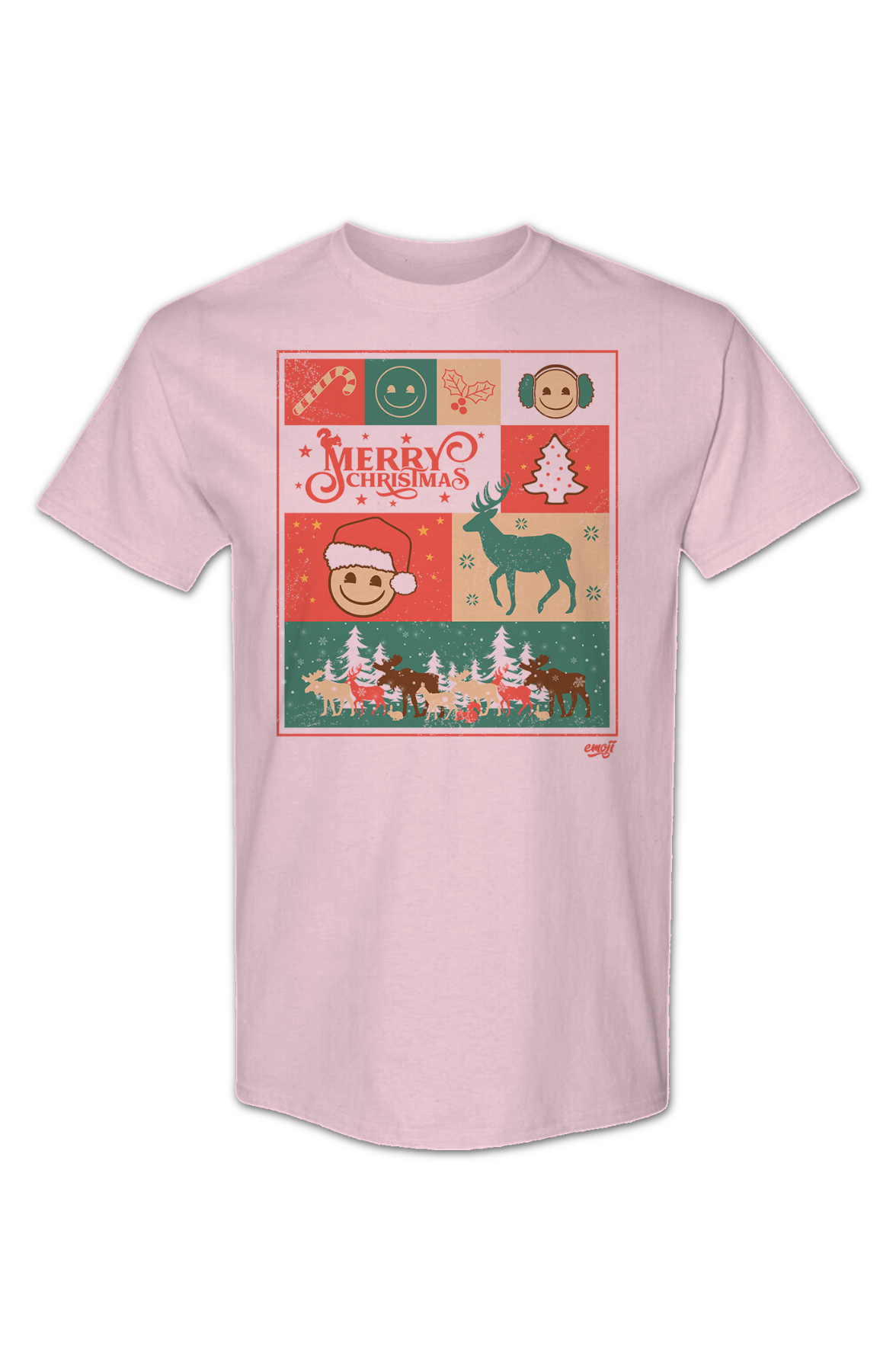 Merry Christmas Collage Emoji T-Shirt product image 2