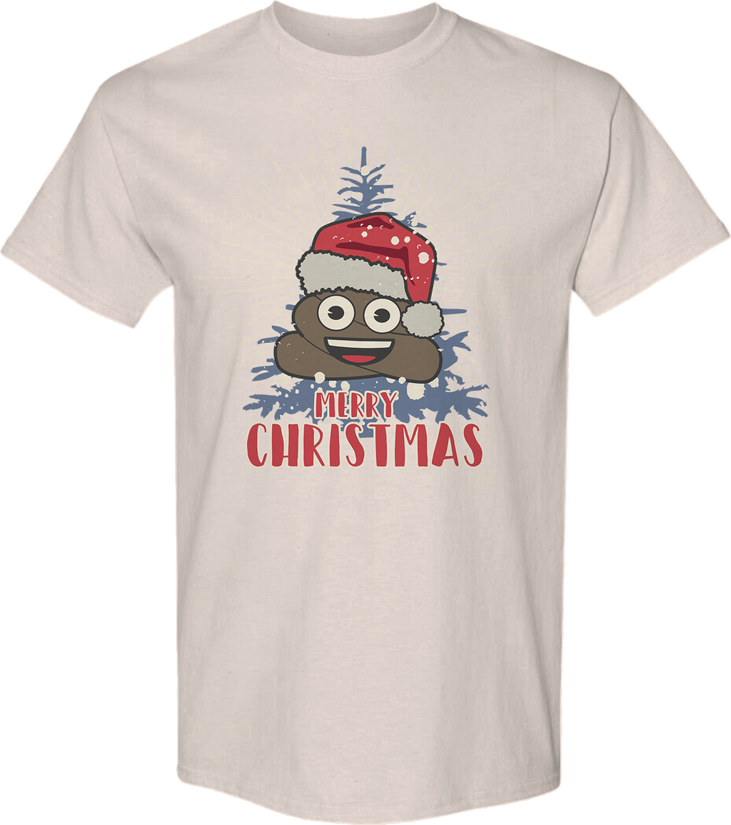 Merry Christmas Poo Emoji T-Shirt product image 1