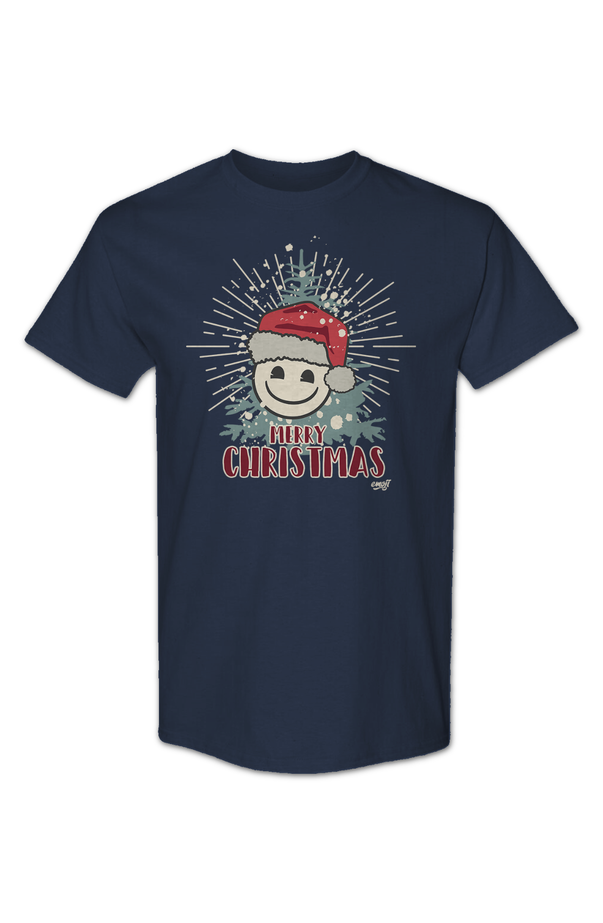 Merry Christmas Smiley Face Emoji T-Shirt product image 2