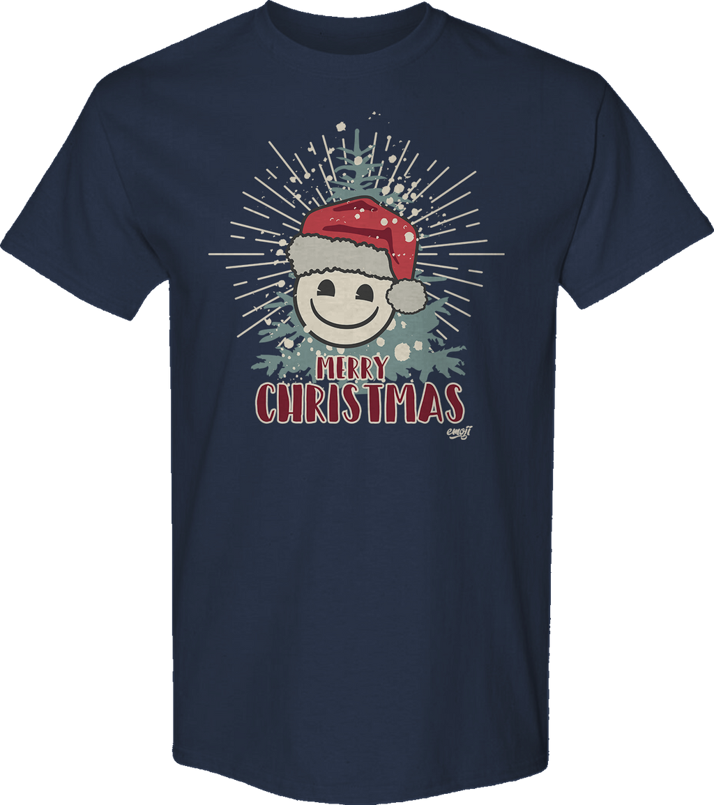 Merry Christmas Smiley Face Emoji T-Shirt product image 1