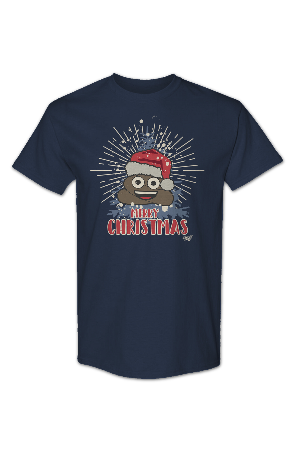 Merry Christmas Smiling Poo Emoji T-Shirt product image 2