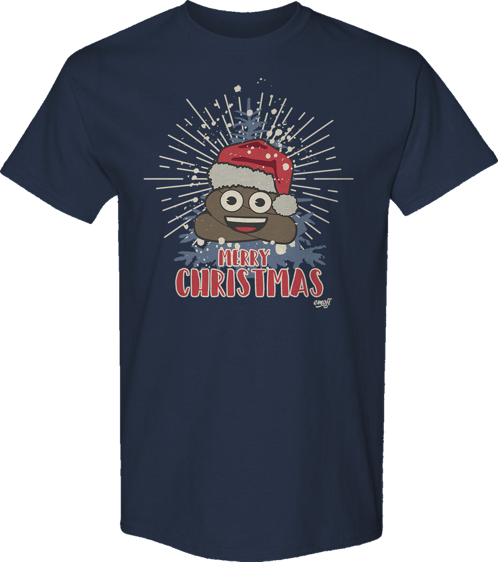Merry Christmas Smiling Poo Emoji T-Shirt product image 1