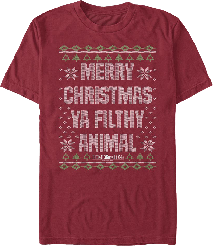 Merry Christmas Ya Filthy Animal Faux Knit Sweater Home product image 1