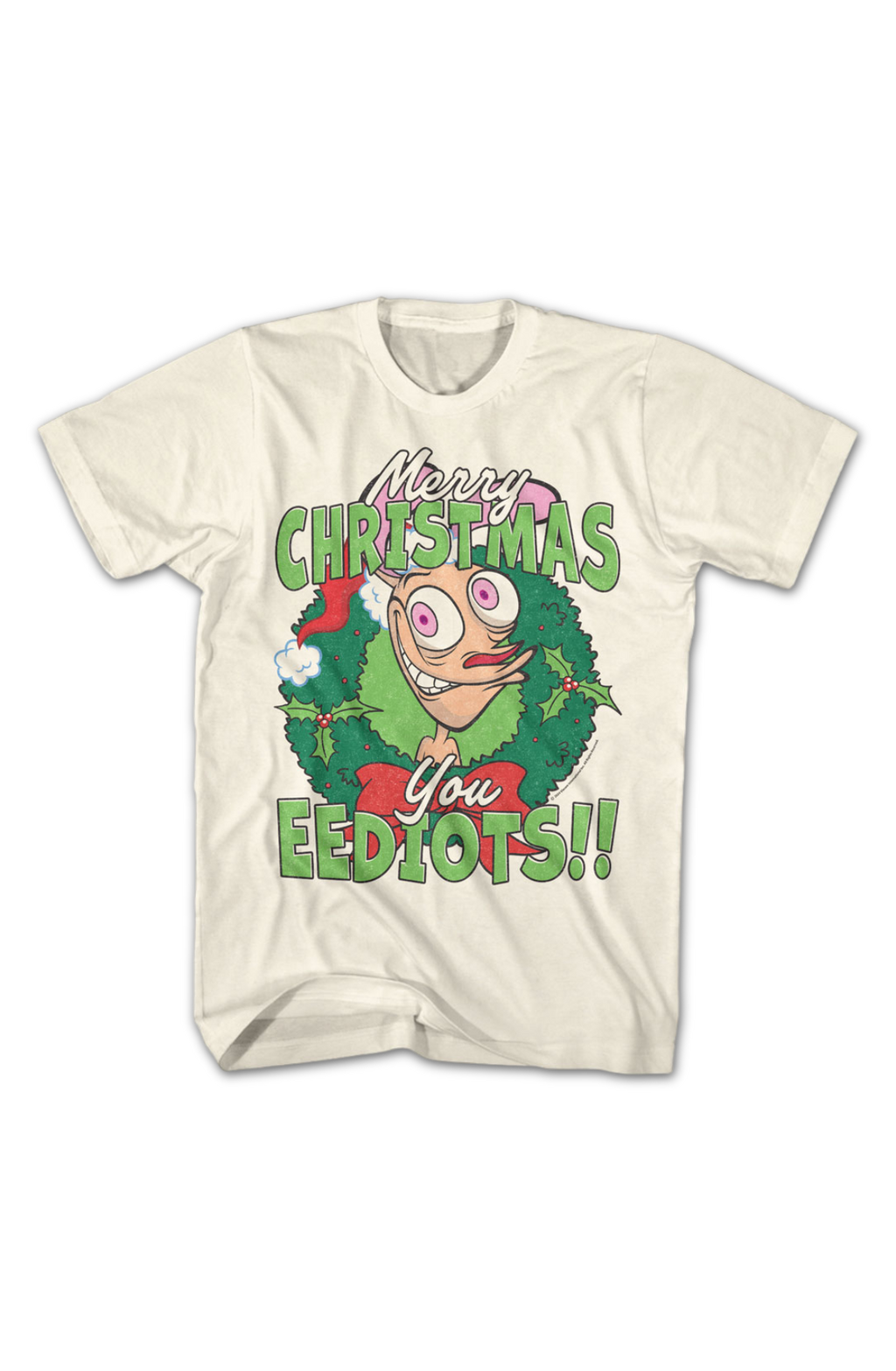 Merry Christmas You Eediots Ren And Stimpy T-Shirt product image 2