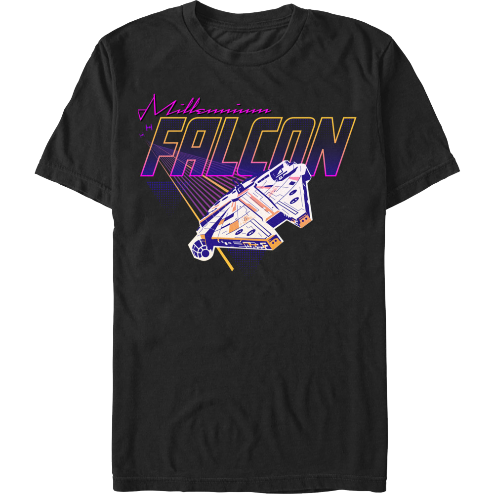 Millennium Falcon Retro Flight Star Wars T-Shirt product image 1