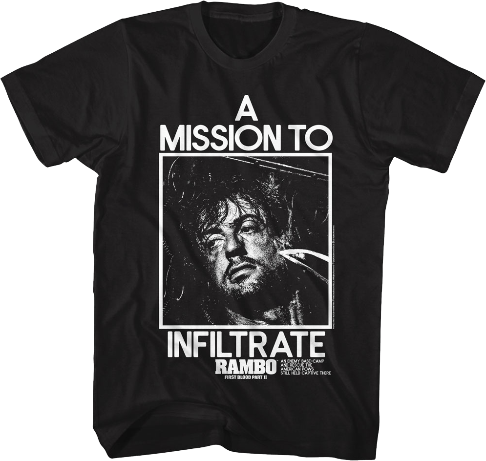 Mission To Infiltrate Rambo T-Shirt product image 1