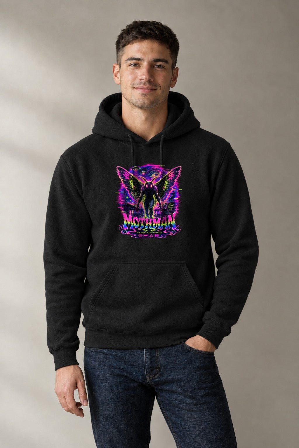 Mothman Cryptid Neon Psychedelic Poi product image 2