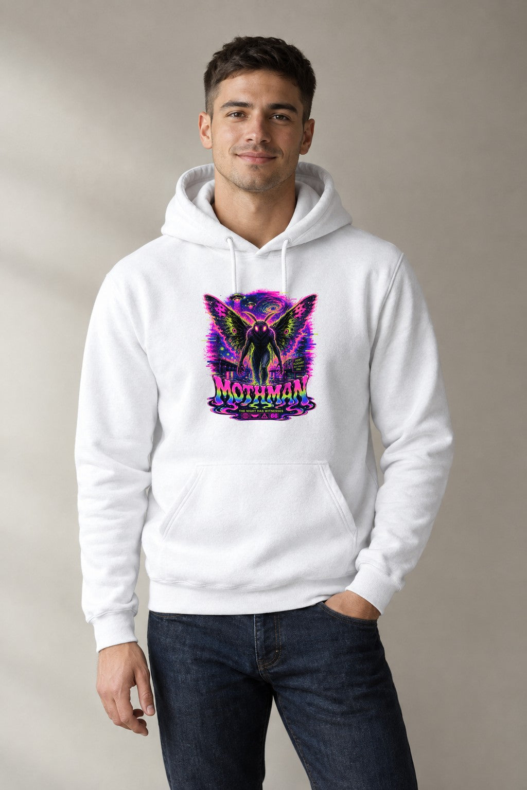Mothman Cryptid Neon Psychedelic Poi product image 1