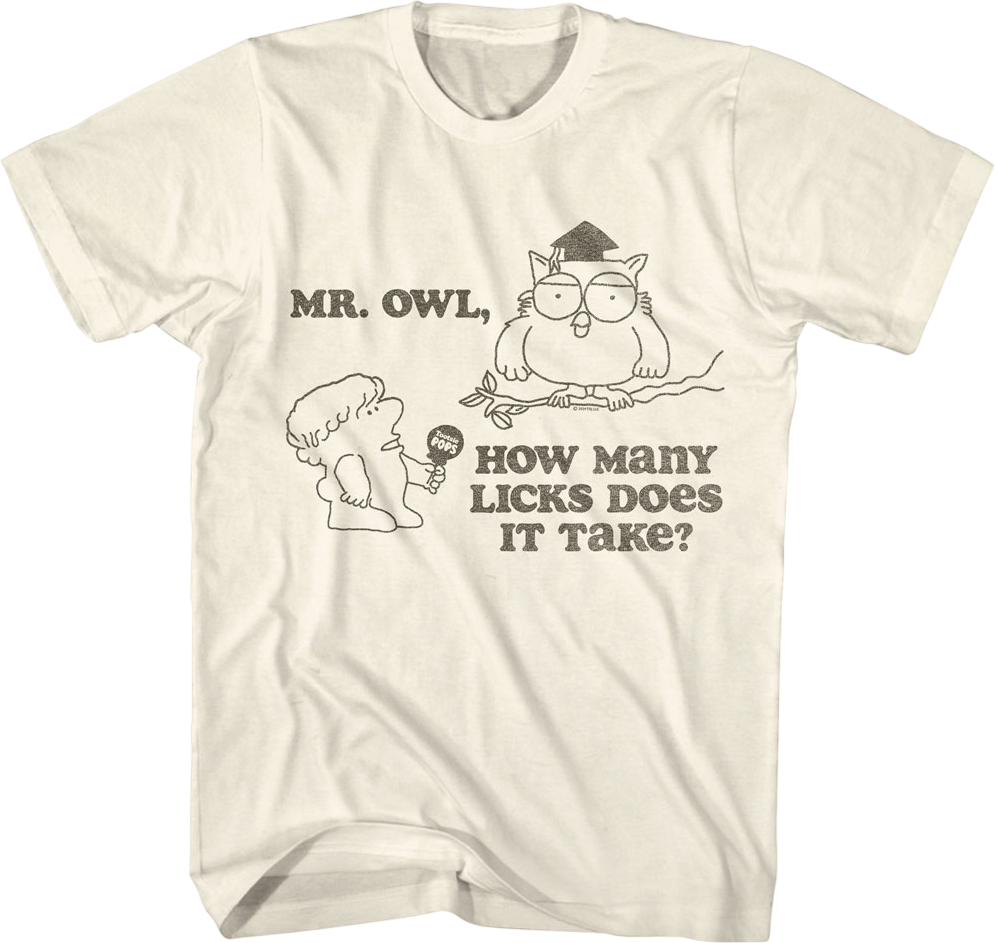 Mr. Owl, How Many Licks Does It Take? Tootsie Pop T-Shirt product image 1