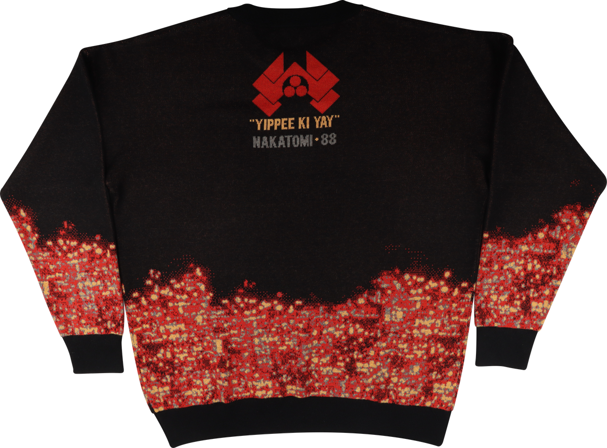 Nakatomi Plaza Explosion Die Hard Knitted Christmas Sweater