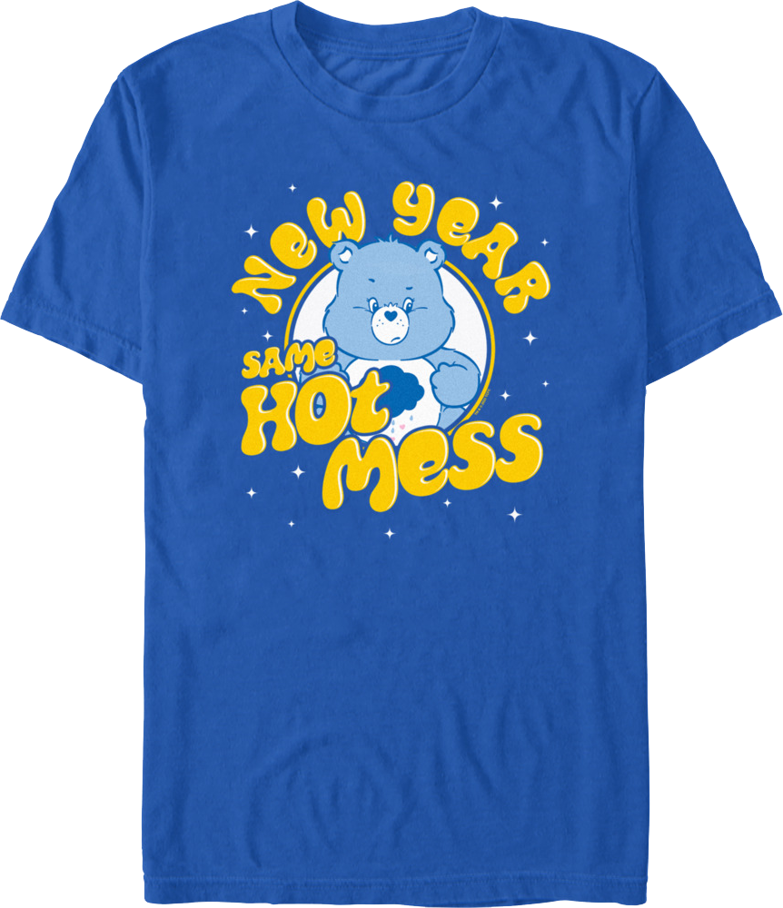 New Year Same Hot Mess Care Bears T-Shirt product image 1