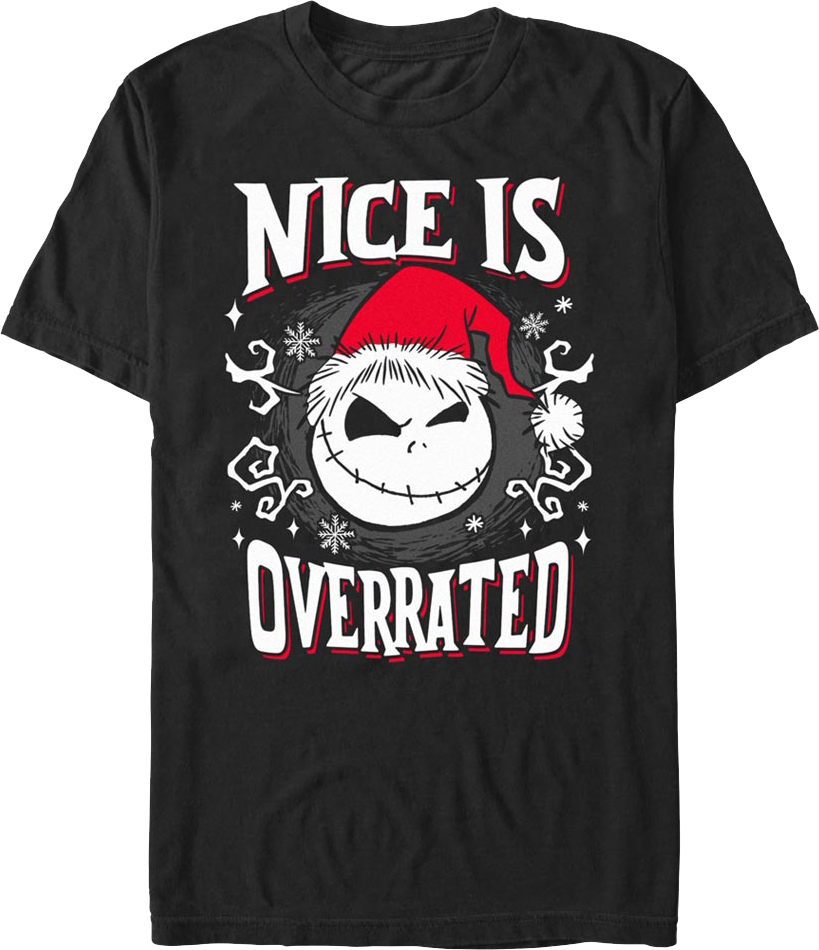 Nice Is Overrated Nightmare Before Christmas T-Shirt product image 1