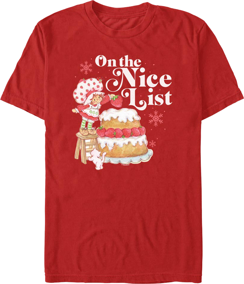 On The Nice List Strawberry Shortcake T-Shirt product image 1