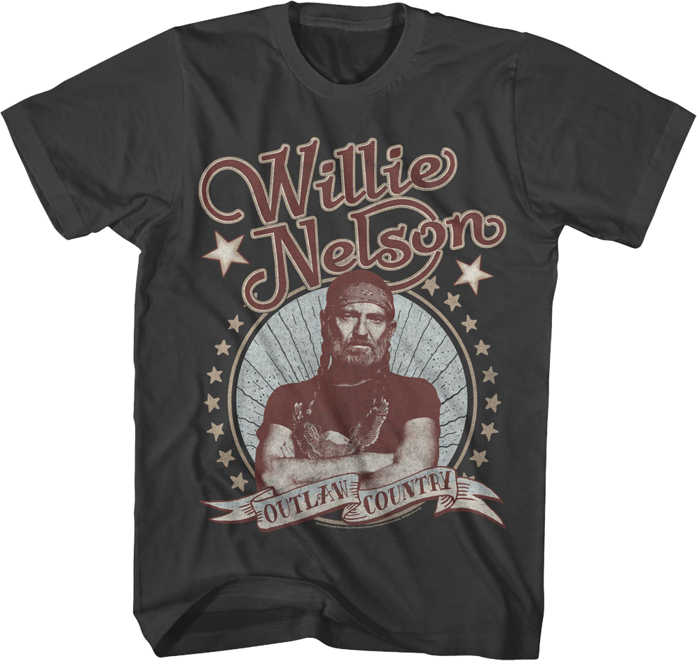 Outlaw Country Willie Nelson T-Shirt product image 1