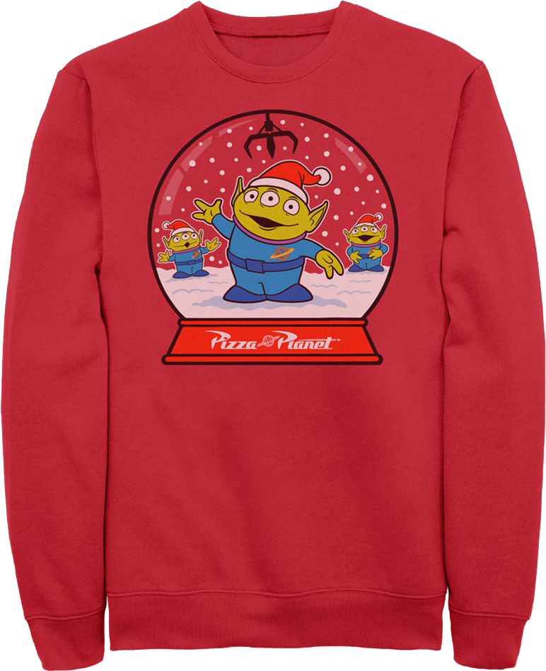 Pizza Planet Snow Globe Toy Story Sweatshirt product image 1