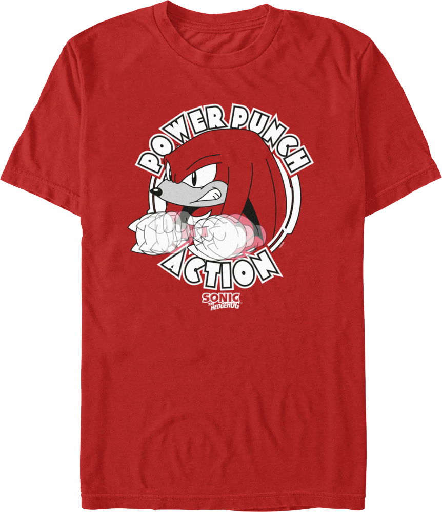 Power Punch Action Sonic The Hedgehog T-Shirt product image 1
