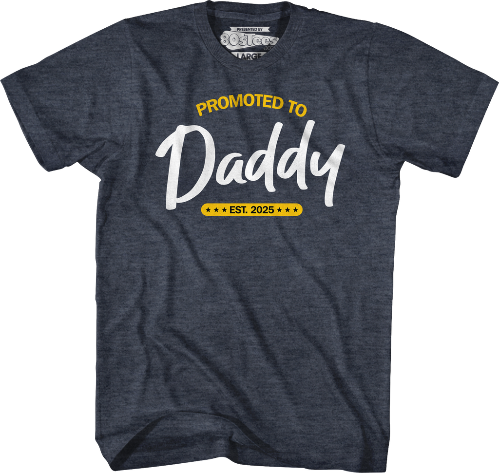Promoted To Daddy Est. 2025 T-Shirt product image 3