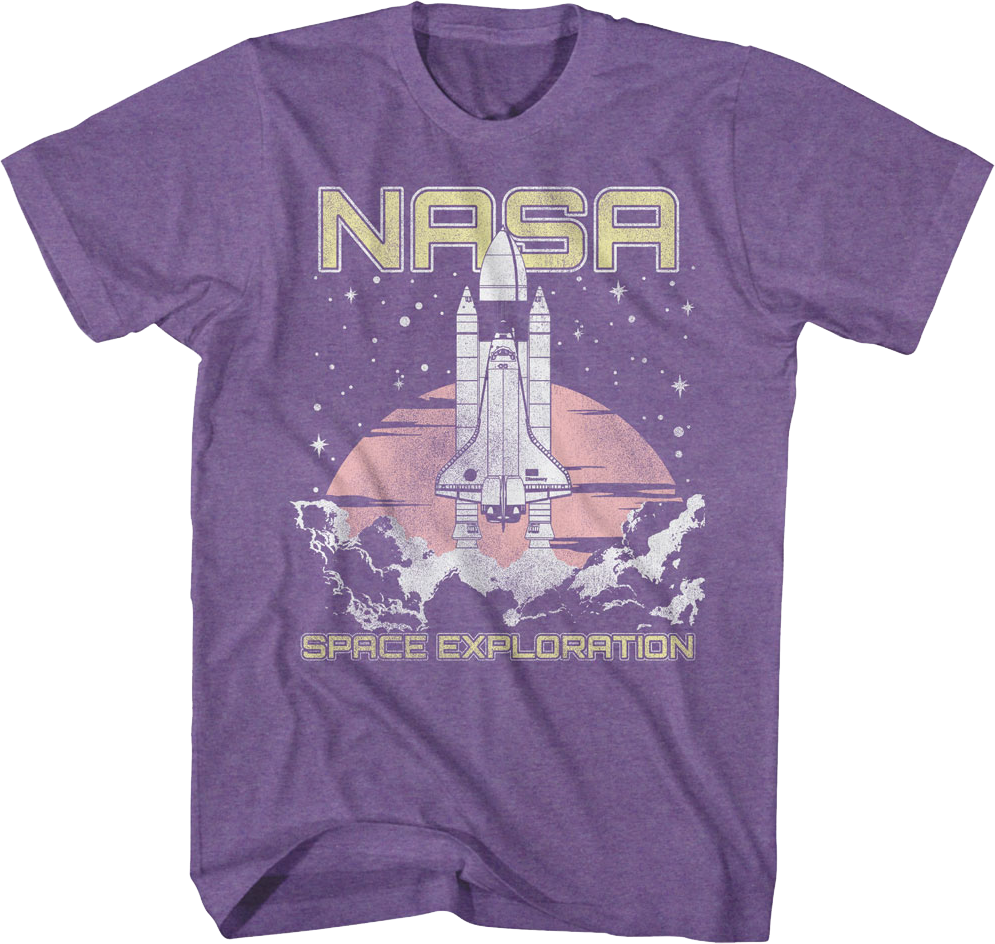 Purple Space Exploration NASA T-Shirt product image 1