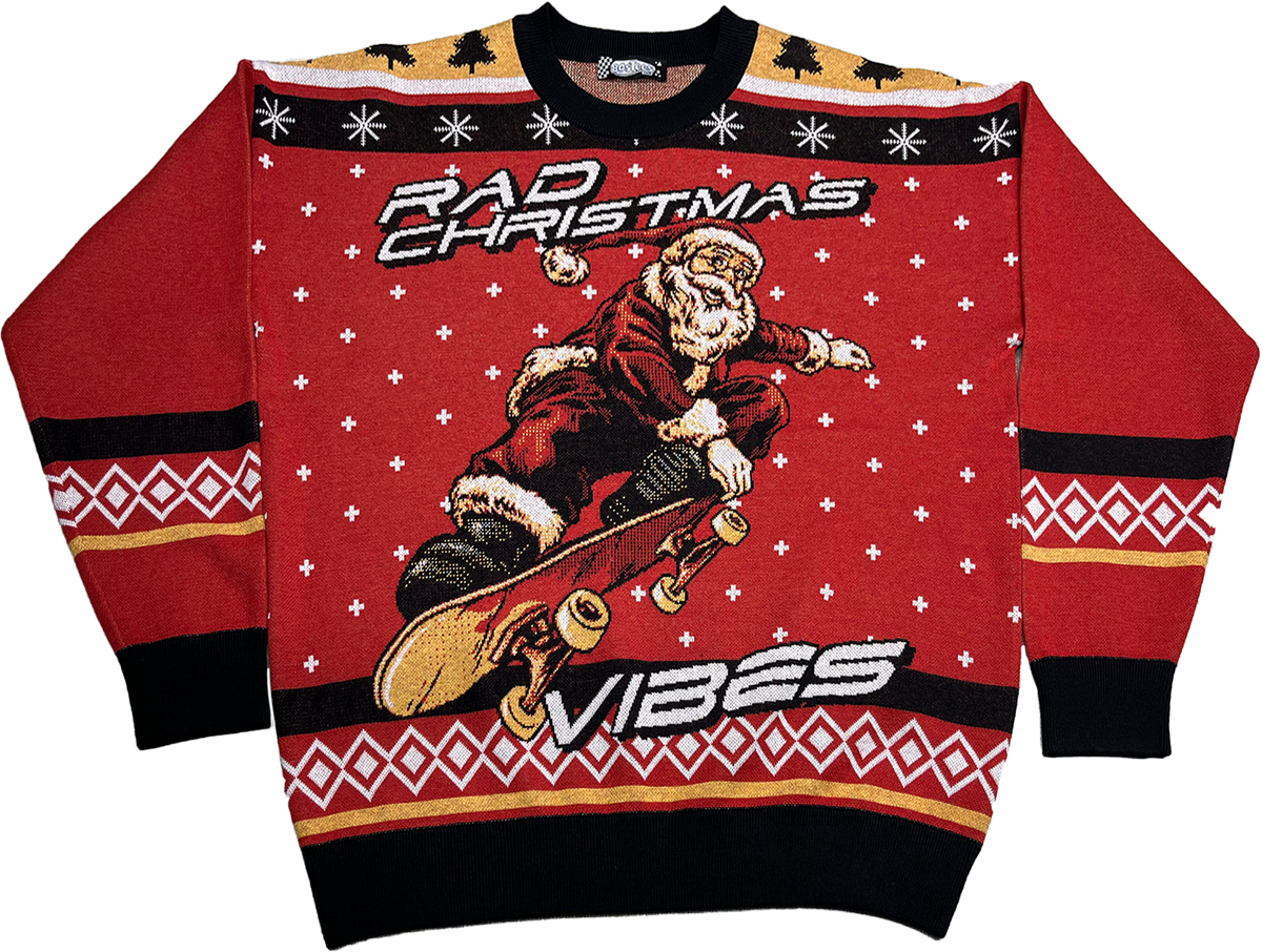 Rad Christmas Vibes Knitted Christmas Sweater