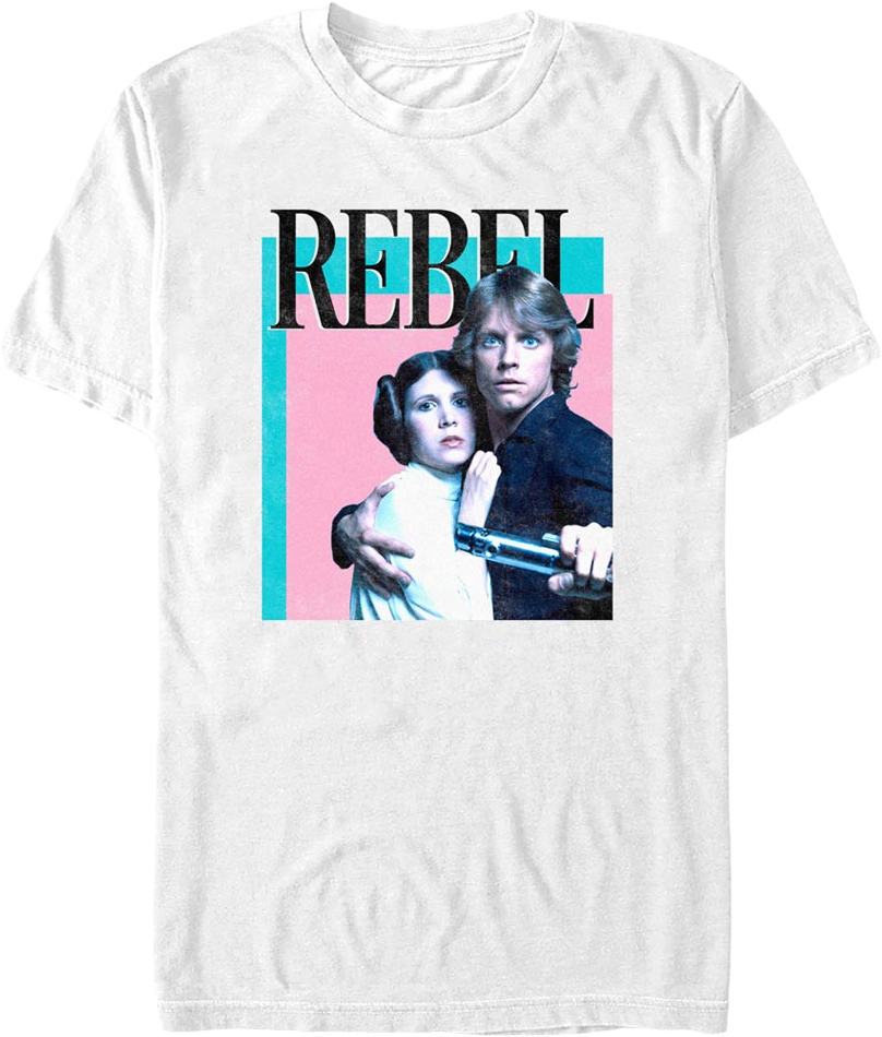Rebel Princess Leia Luke Skywalker Star Wars T-Shirt product image 1