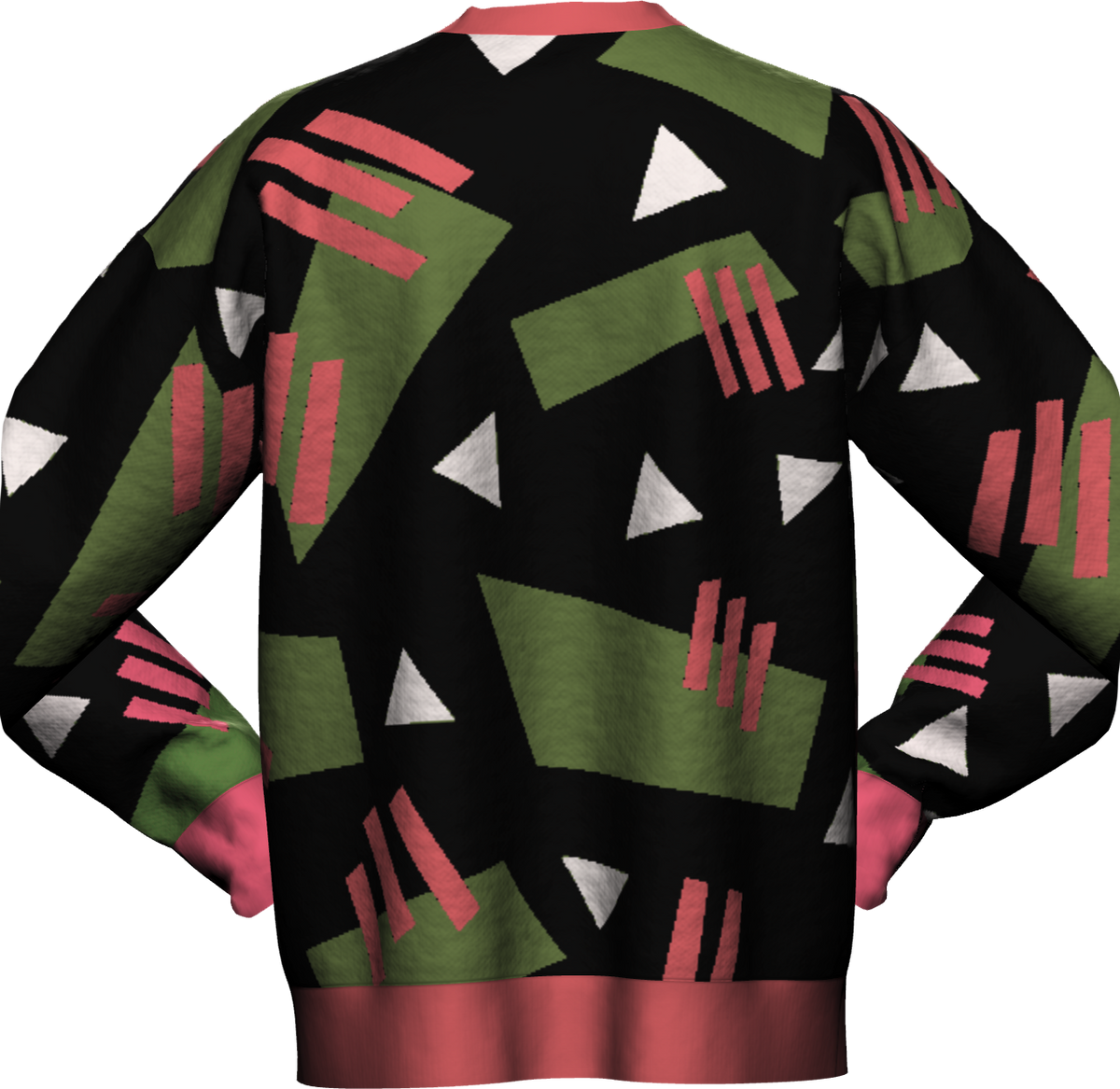 Retro 80s Shapes Knitted Sweater