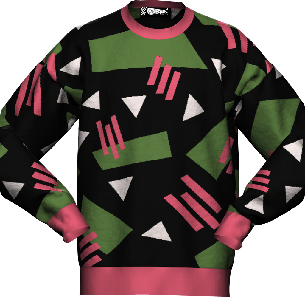 Retro 80s Shapes Knitted Sweater