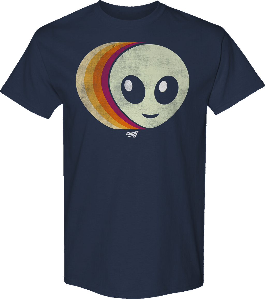 Retro Alien Face Emoji T-Shirt product image 1