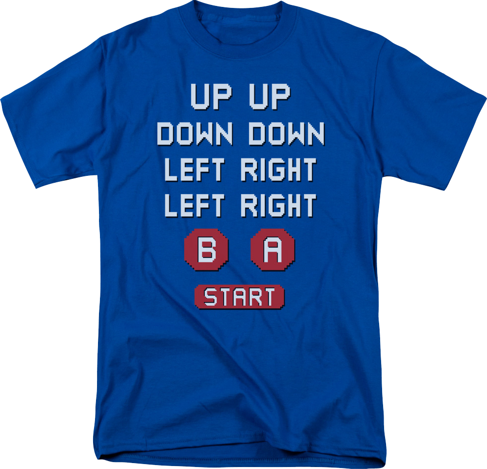 Retro Contra Cheat Code 30 Lives T-Shirt product image 1