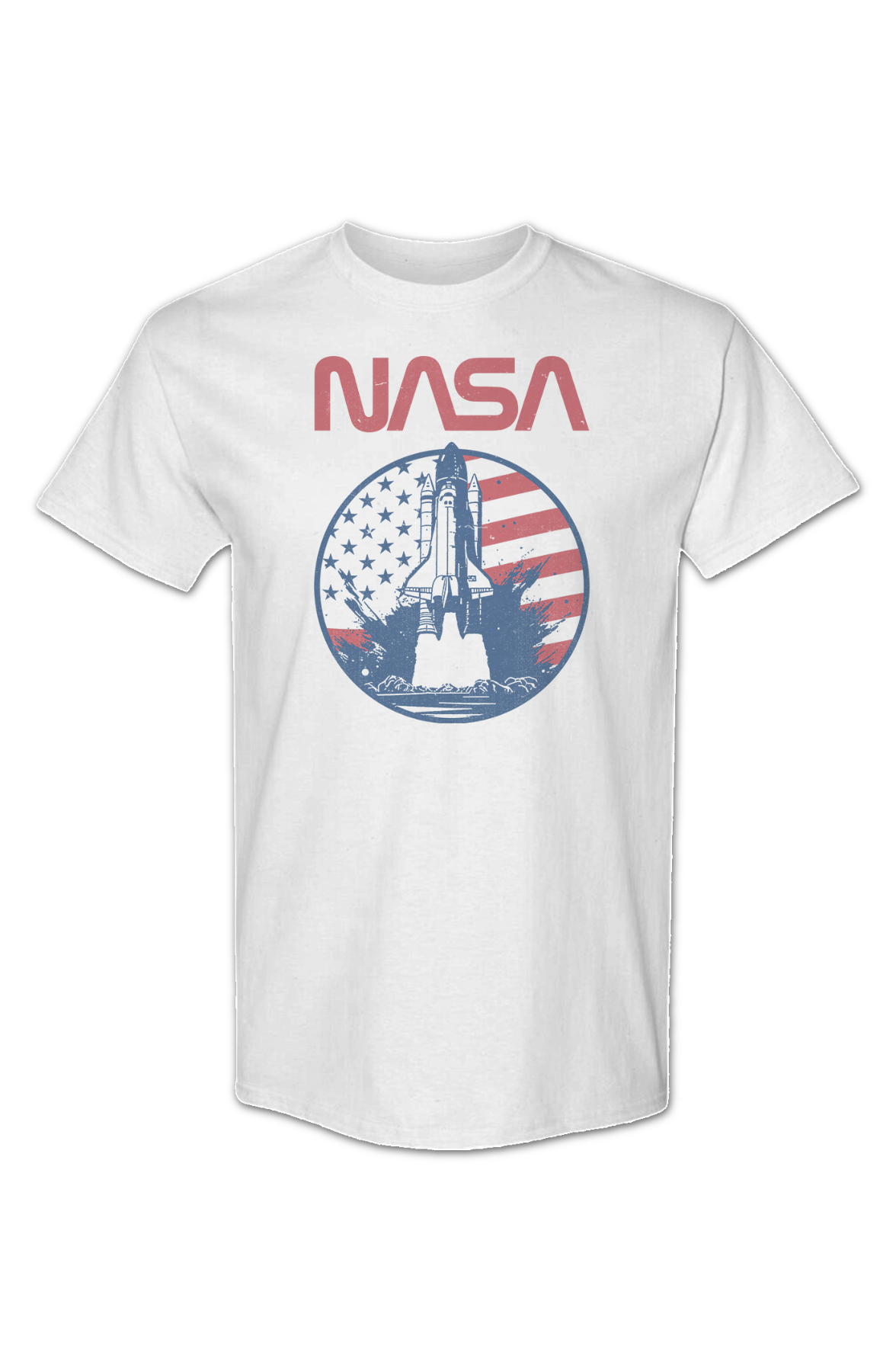 Retro Flag Blastoff NASA T-Shirt product image 2