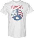 Retro Flag Blastoff NASA T-Shirt product image 1