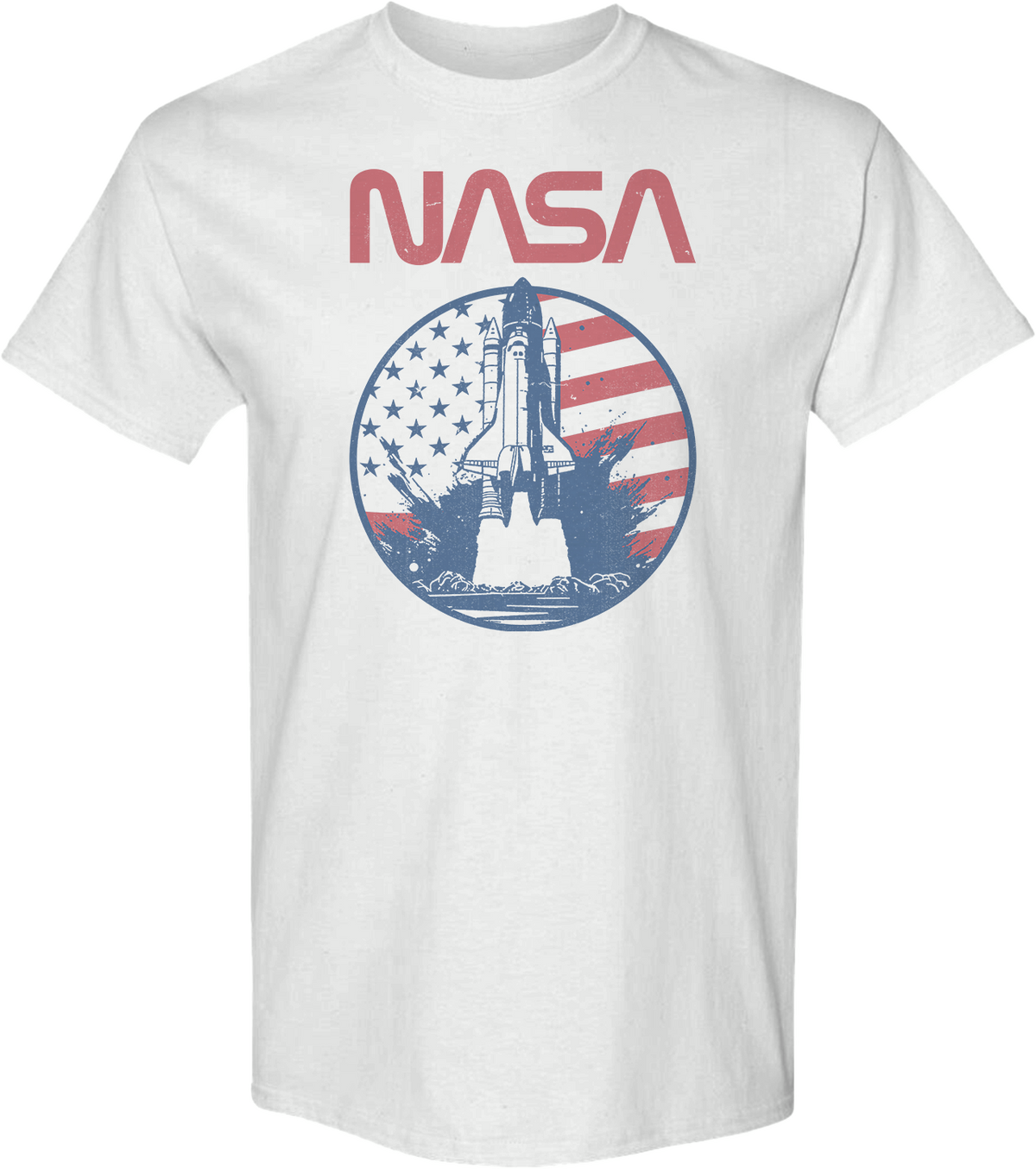 Retro Flag Blastoff NASA T-Shirt product image 1