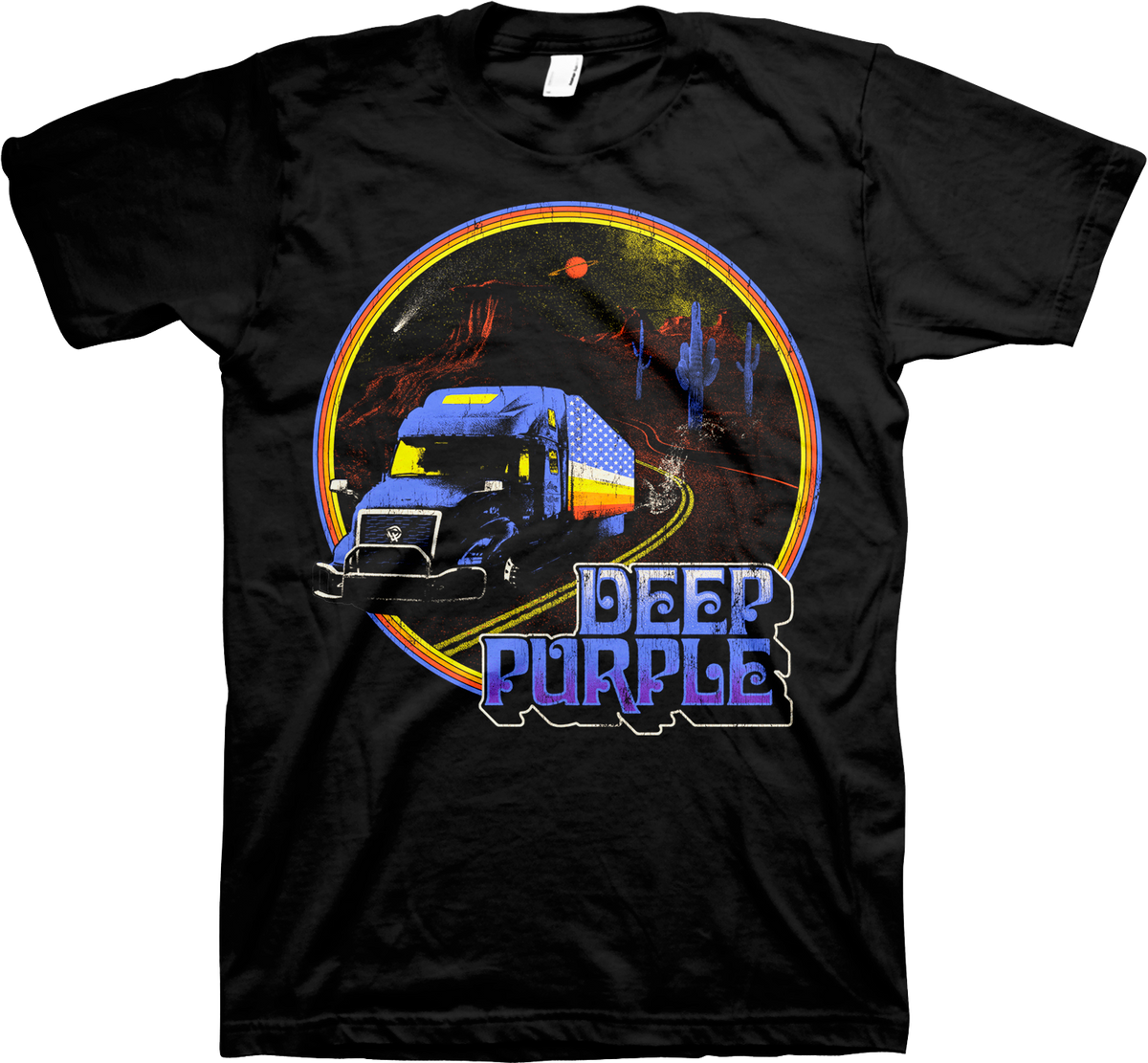 Retro Truck Deep Purple T-Shirt product image 1