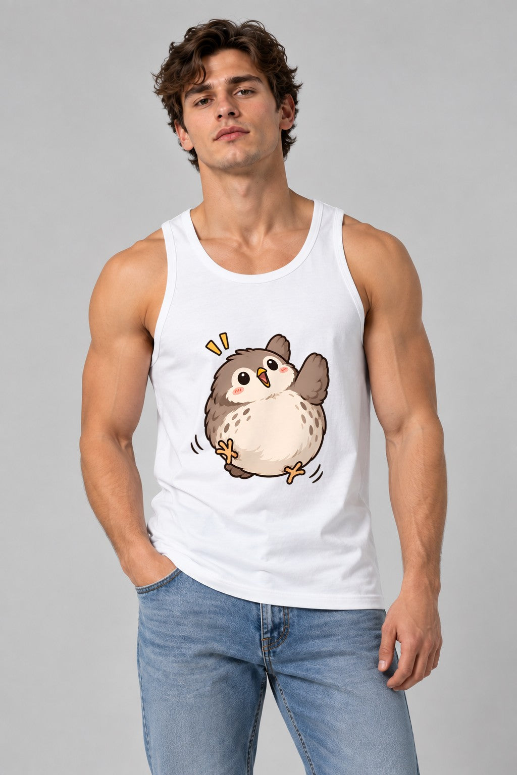 Round Fluffy Owl