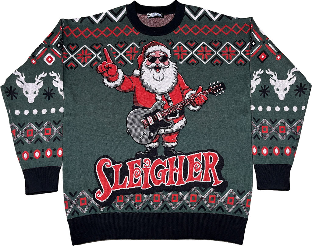 Santa Claus Sleigher Knitted Christmas Sweater