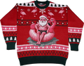 Santa Chilling In The Pool Knitted Christmas Sweater