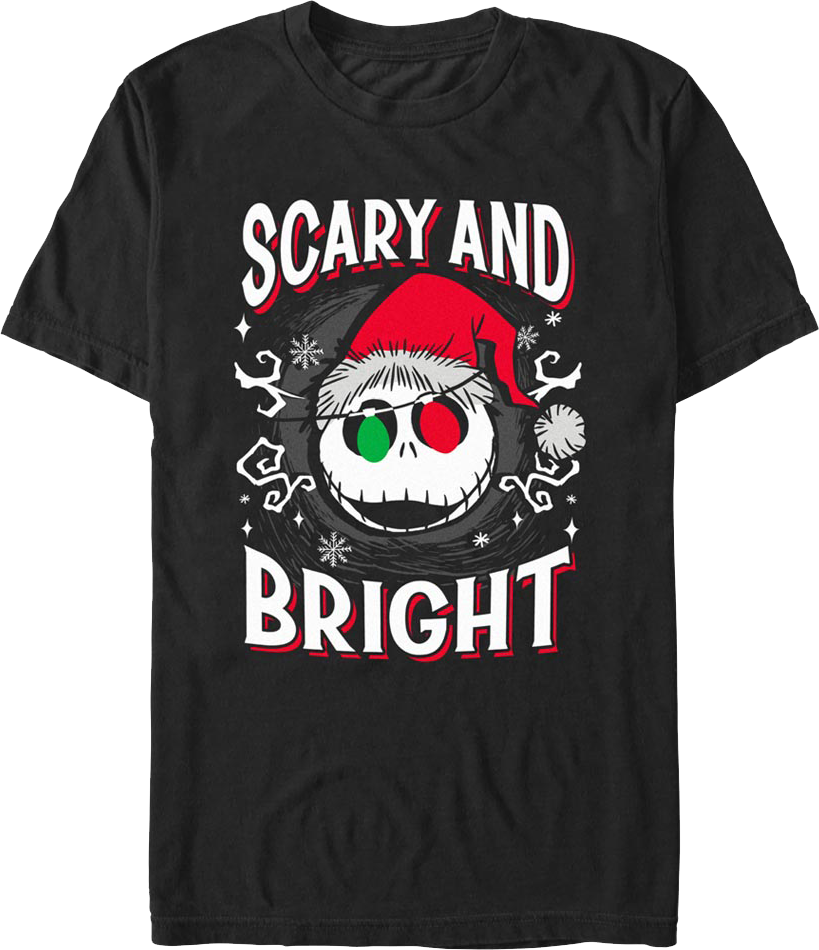 Scary And Bright Nightmare Before Christmas T-Shirt product image 1