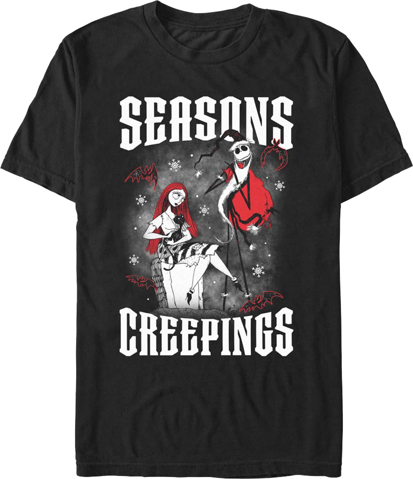 Seasons Creepings Nightmare Before Christmas T-Shirt product image 1