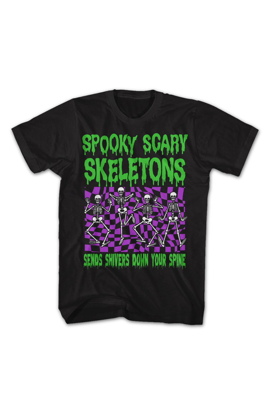 Sends Shivers Down Your Spine Spooky Scary Skeletons T-Shirt product image 2