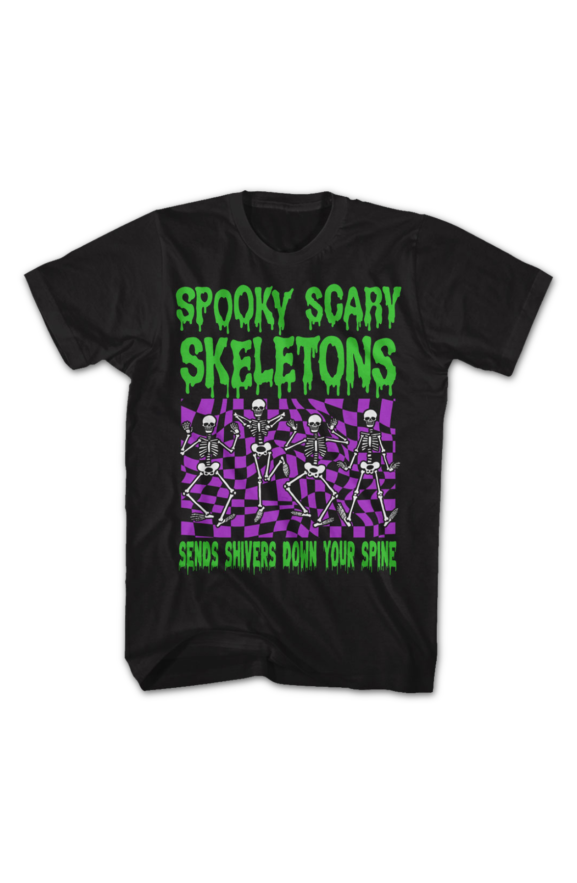 Sends Shivers Down Your Spine Spooky Scary Skeletons T-Shirt product image 2
