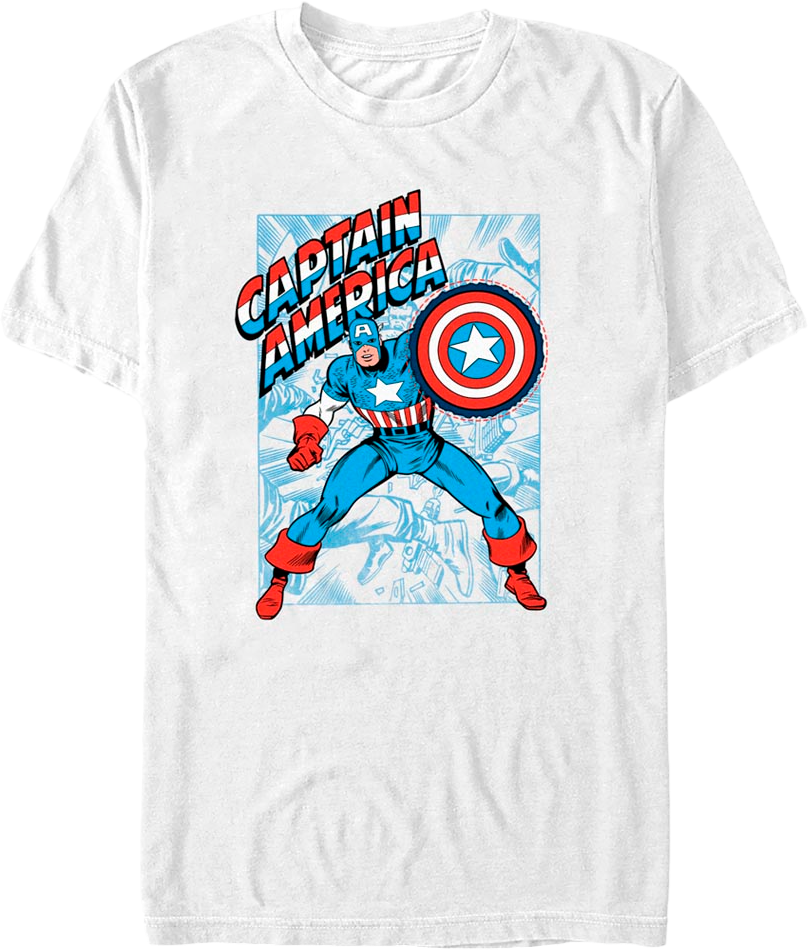 Shielded Captain America Marvel Comics T-Shirt product image 1