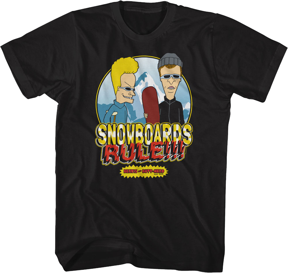 Snowboards Rule Beavis And Butt-Head T-Shirt product image 1