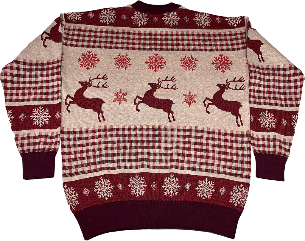 Snowflakes & Reindeer Knitted Christmas Sweater