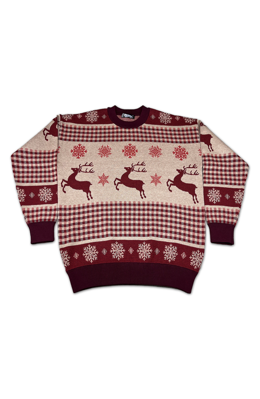 Snowflakes & Reindeer Knitted Christmas Sweater