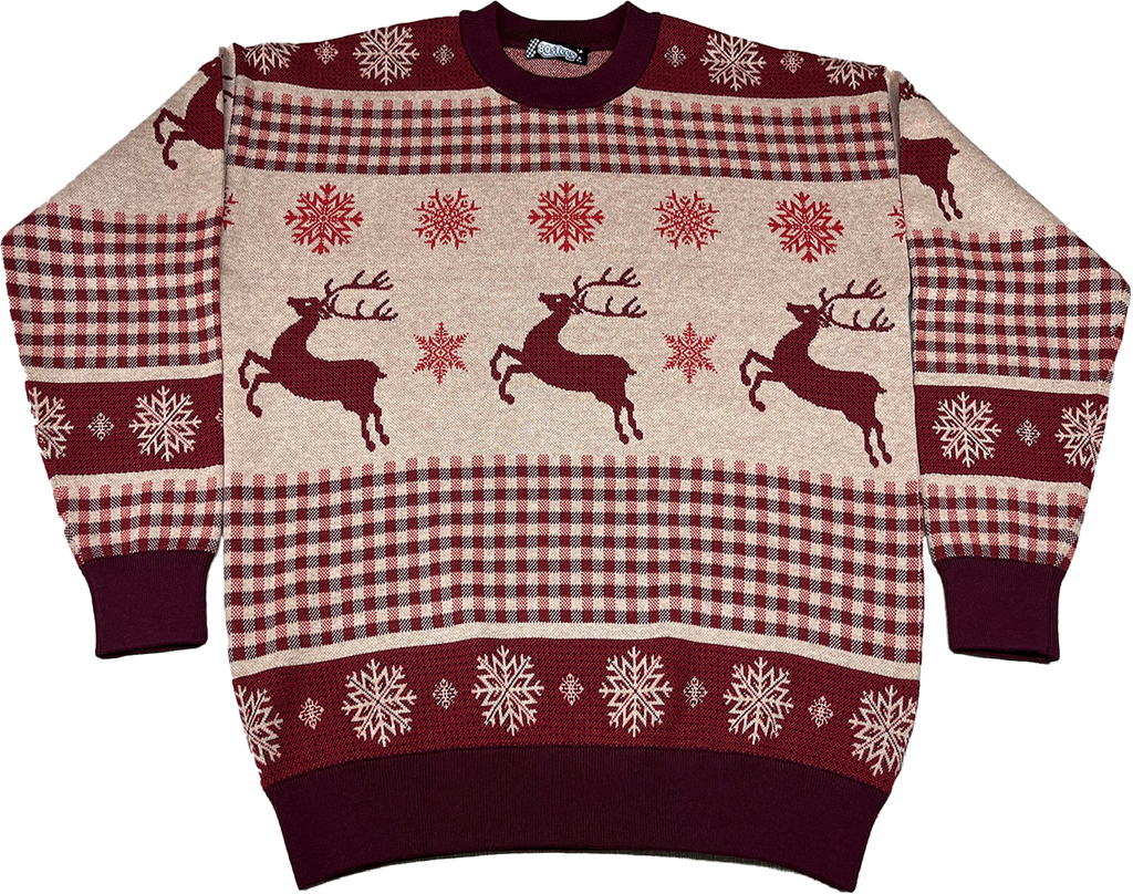 Snowflakes & Reindeer Knitted Christmas Sweater