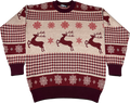 Snowflakes & Reindeer Knitted Christmas Sweater