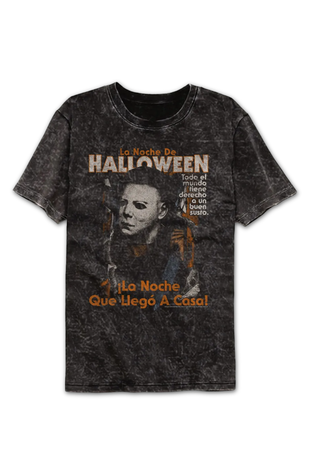 Spanish Poster Halloween Mineral Wash T-Shirt