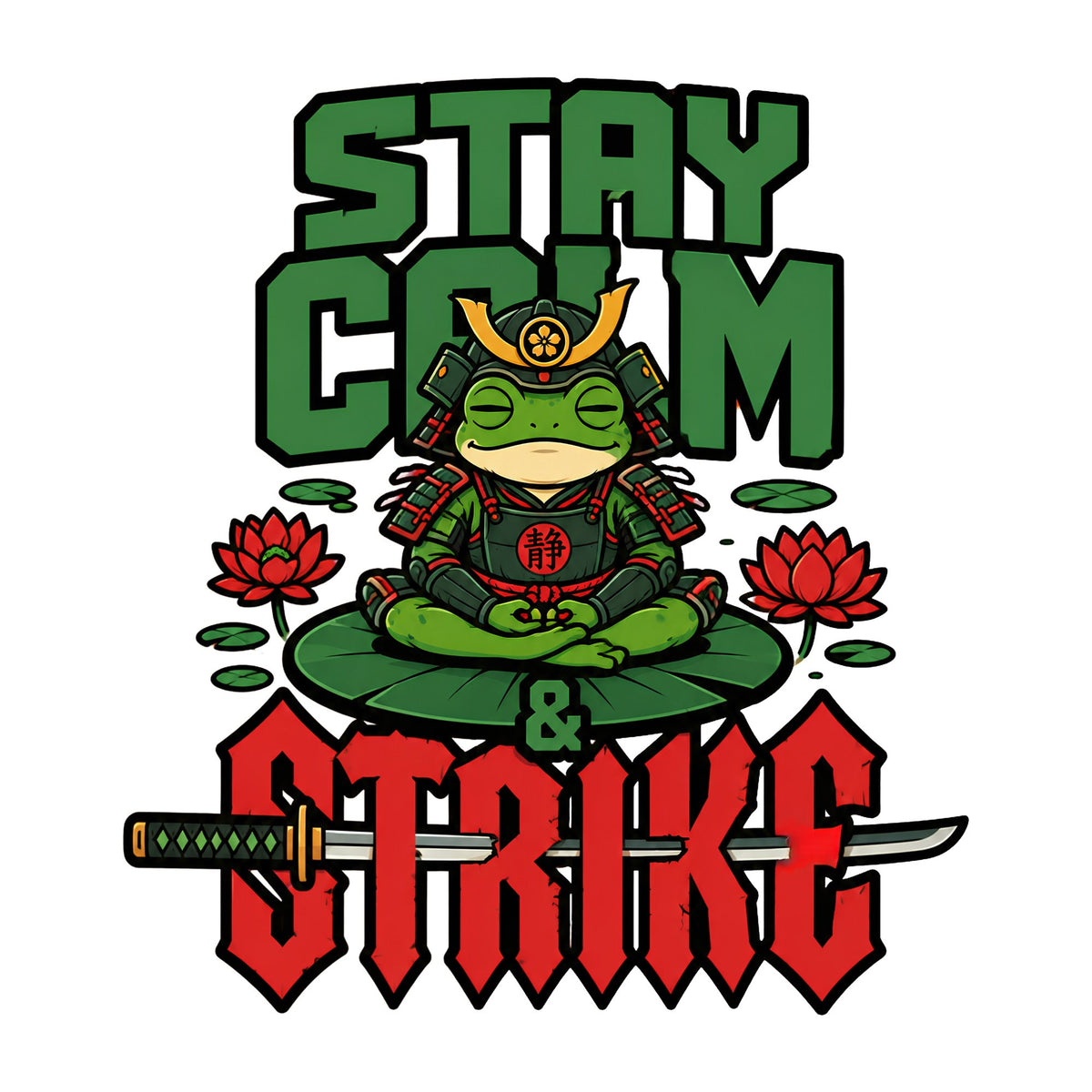 Stay Calm Strike Samurai Frog product image 3