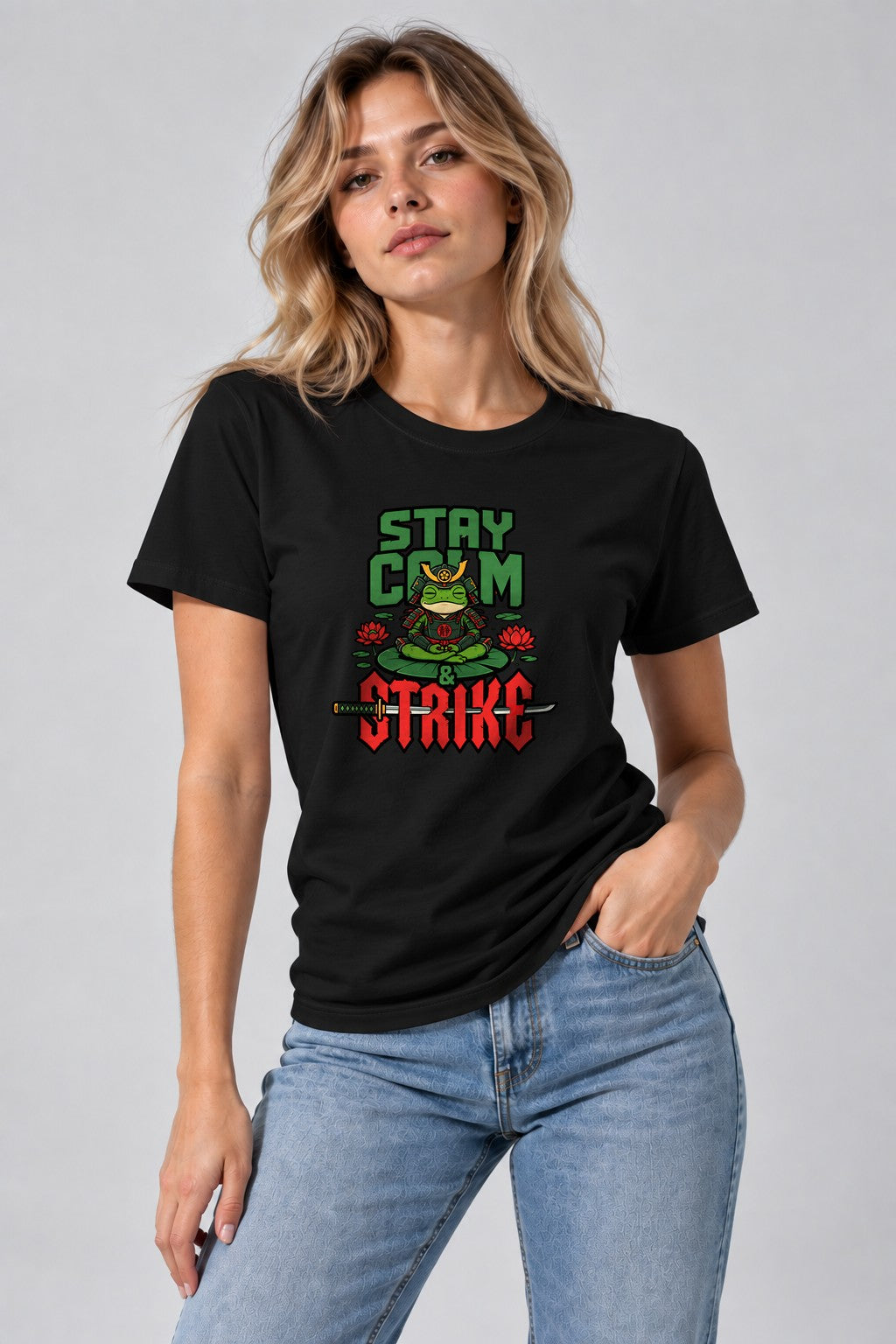 Stay Calm Strike Samurai Frog product image 2