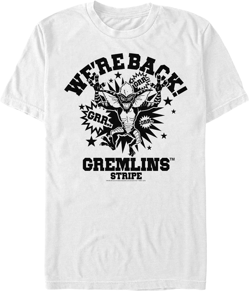 Stripe We're Back Gremlins T-Shirt product image 1